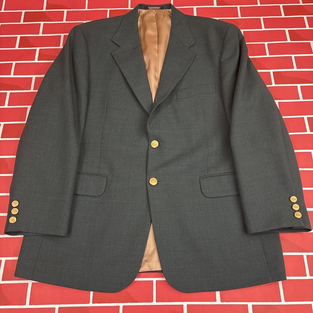 Stafford Green Blazer Mens Sport Coat Jacket Masters Golf Size 42S